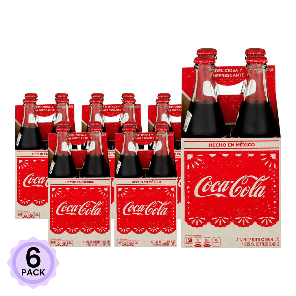 Mexican Coca Cola Soda Glass Bottles 12oz – 4 pack 12 fl.oz*4 bottles*6 pack