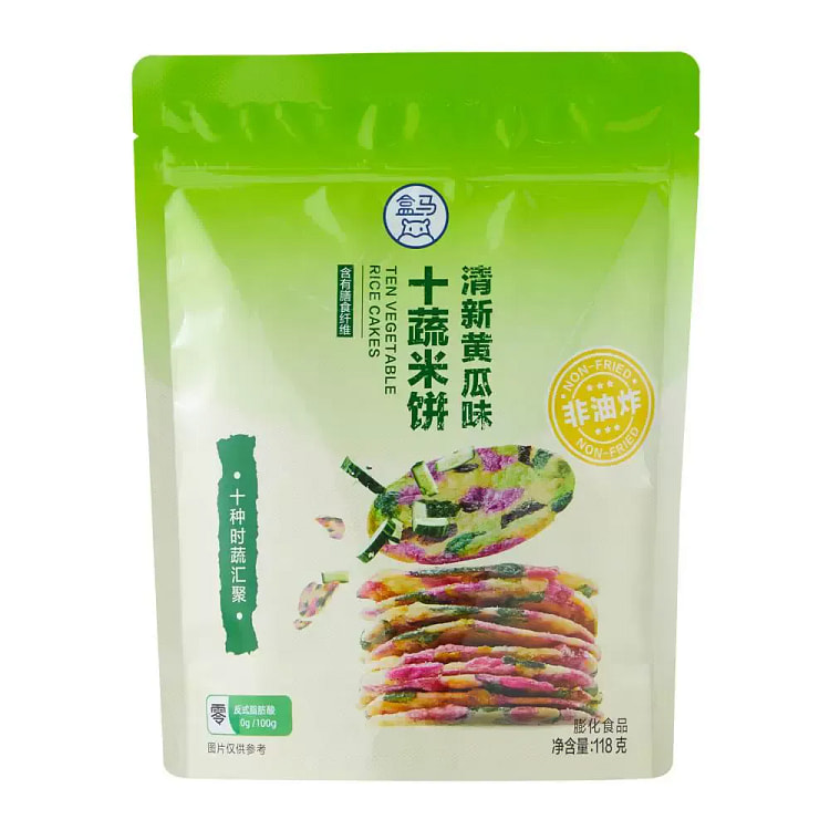 盒马十蔬米饼清新黄瓜味 非油炸片片轻薄