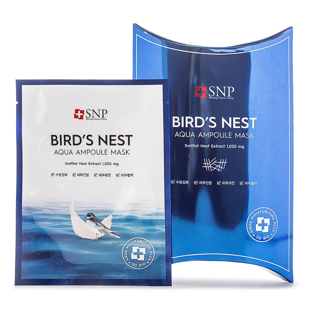 SNP Birds Nest Aqua Ampoule Mask Set 1000 ml