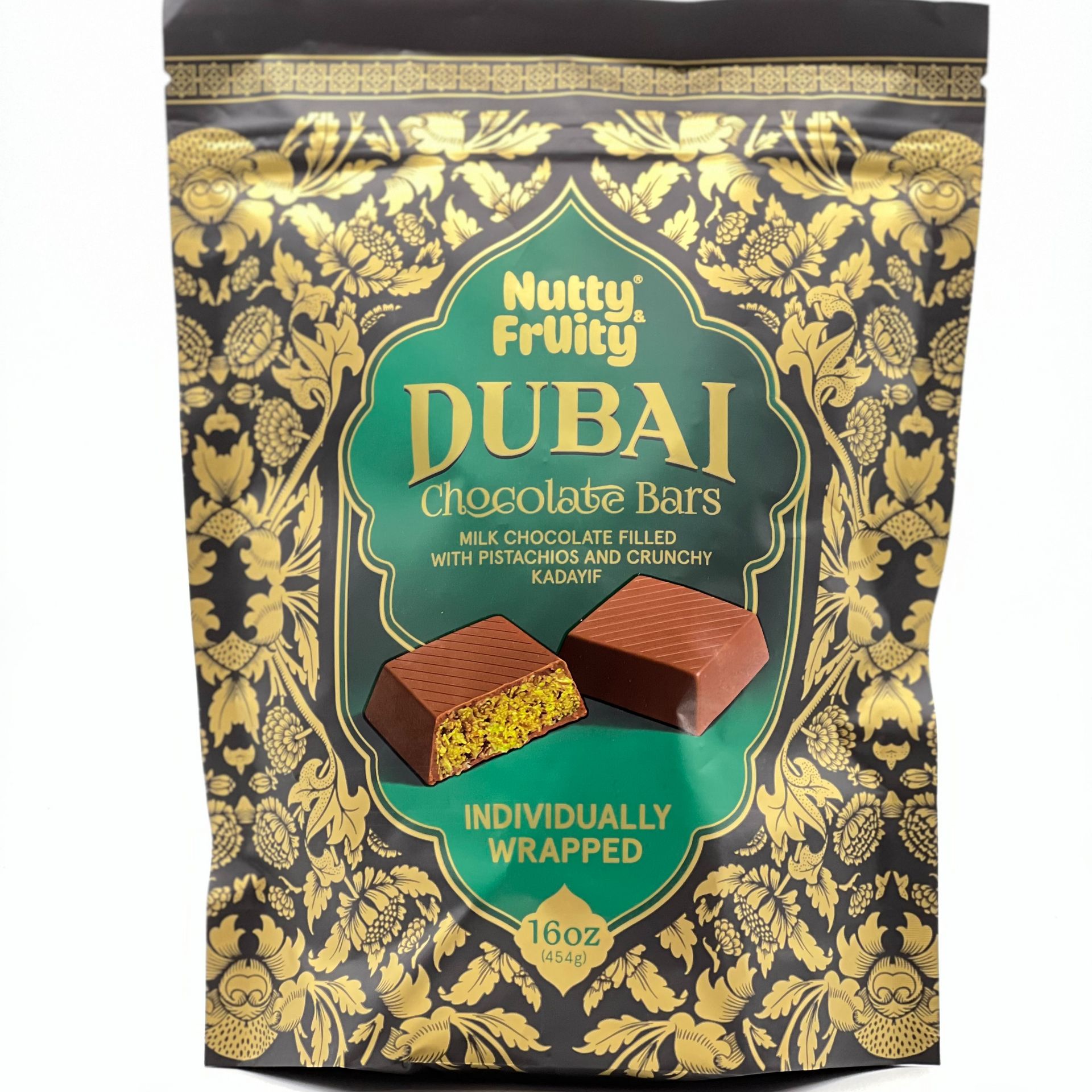 NUTTY FRUITY DUBAI CHOCOLATE BARS 16 oz