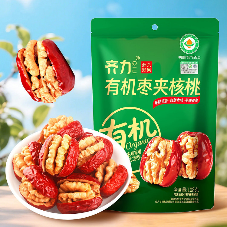 Qili Organic Jujube Stuffed with Walnuts 108g 108 g