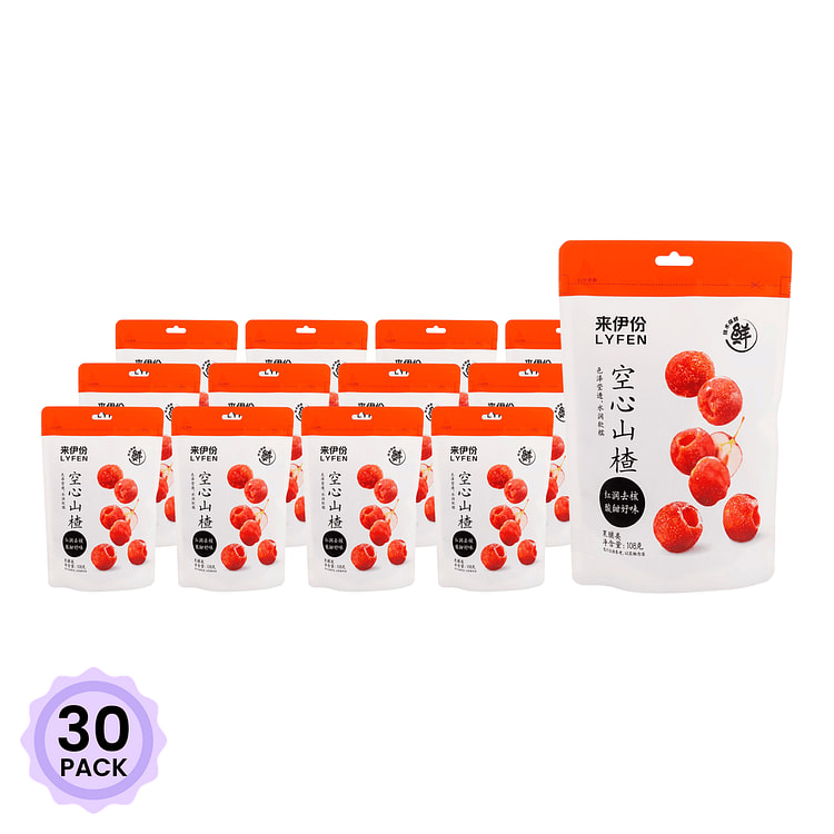 来伊份 空心山楂 108 克*30 包