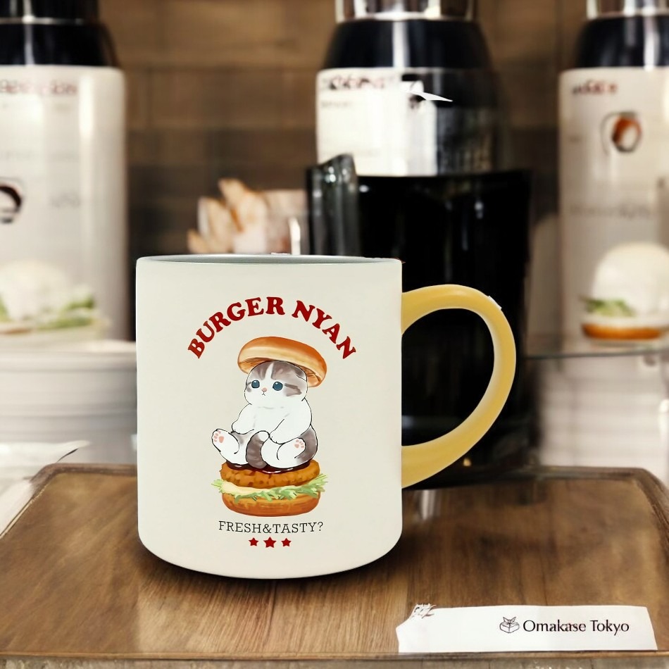 mofusand Vacuum Mug with Lid,, burger 250 g