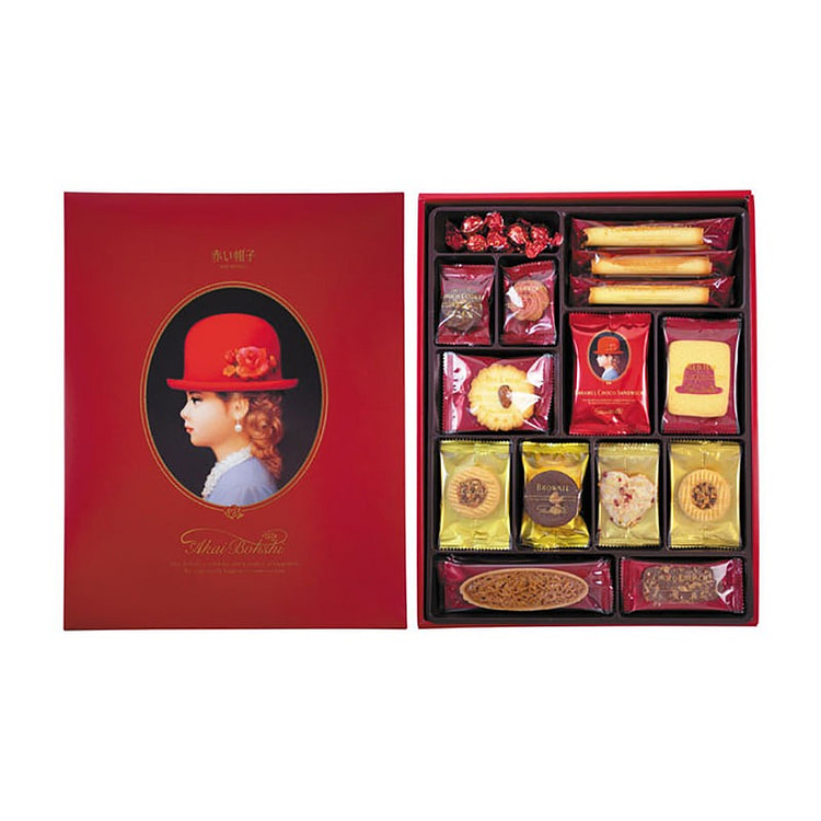 AKAI BOHSHI 红帽子 什锦饼干礼盒 红色