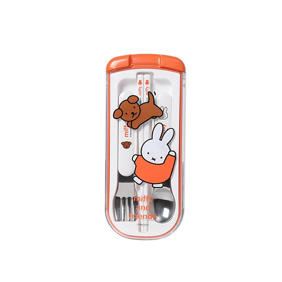 Miffy PatternSpoonForkChopsticksPortableCutlery 1 each