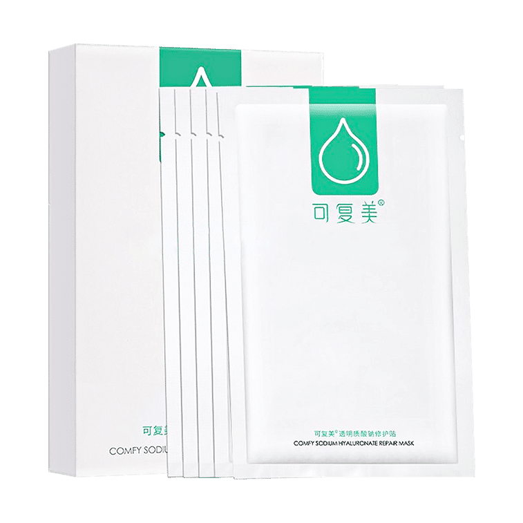 Comfy Sodium Hyaluronate Repair Mask Green Moisturizing 5 pcs 1 箱