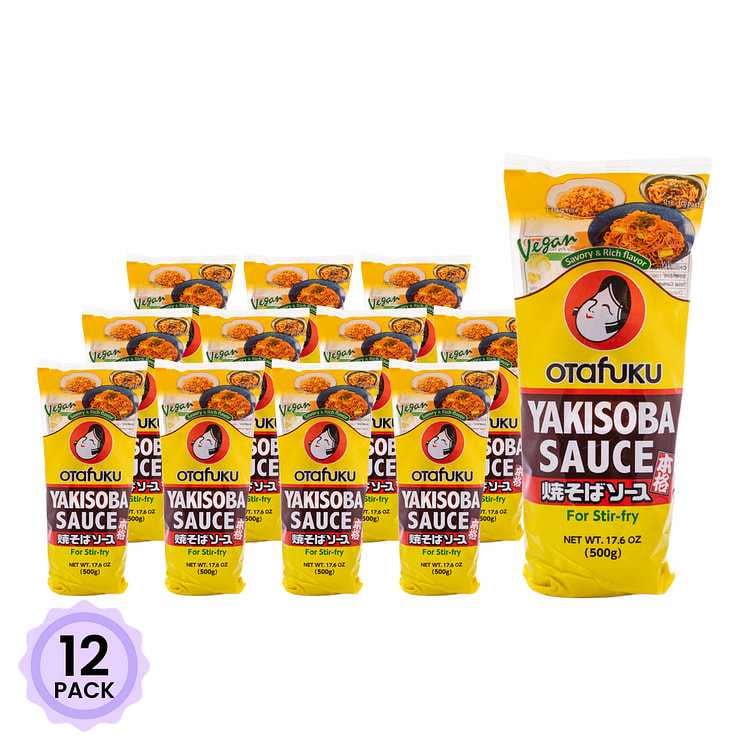 Sốt Gia Vị Nấu Mì Xào Yakosoya Otafuku, Thực Phẩm Chay 17.6 oz*12 pack