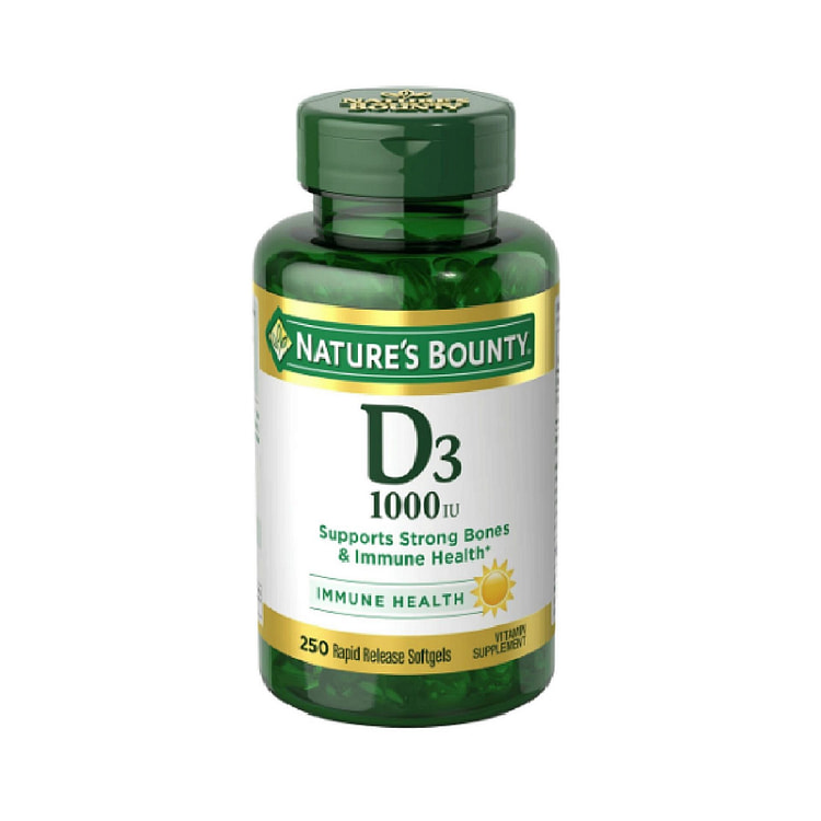 Nature's Bounty Vitamin D3 1000IU 250 Softgels 1 bottle