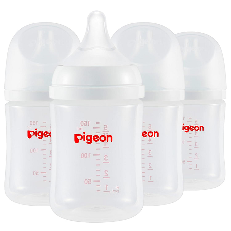 贝亲 PP奶瓶160ml 宽口径第3代 配SS奶嘴 4 瓶