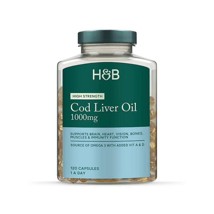 英国荷柏瑞鳕鱼肝油软胶囊 120粒 1 瓶