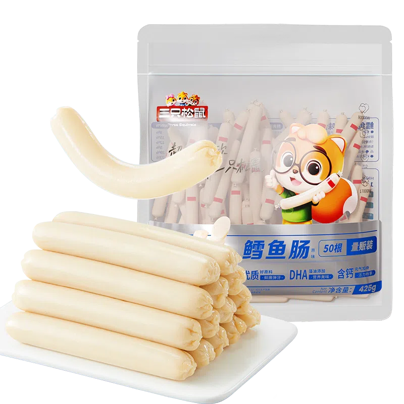 Three Squirrels Cod Fish Sausages 425 g