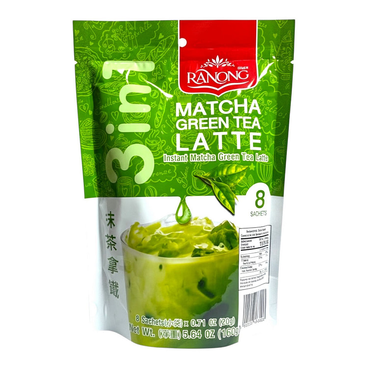 [Ranong] 3in1 Matcha Green Tea Latte Tra Xanh 20g 8 pack