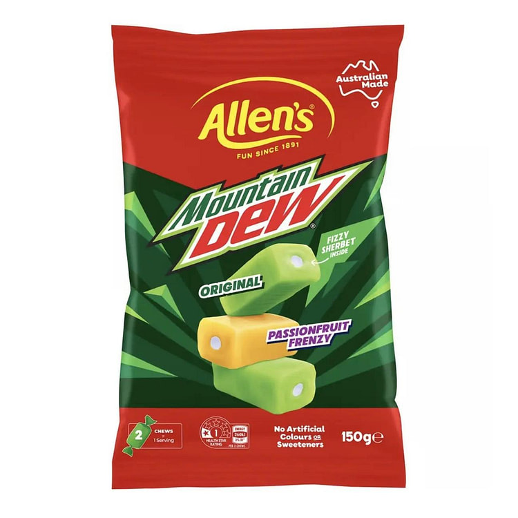 Allens Mountain Dew Chews(Australia) 1 each