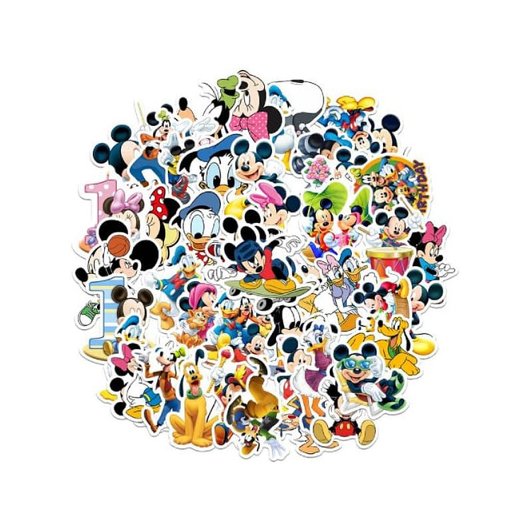 Mickey Mouse Waterproof Sticker Set 50PCS 1 count