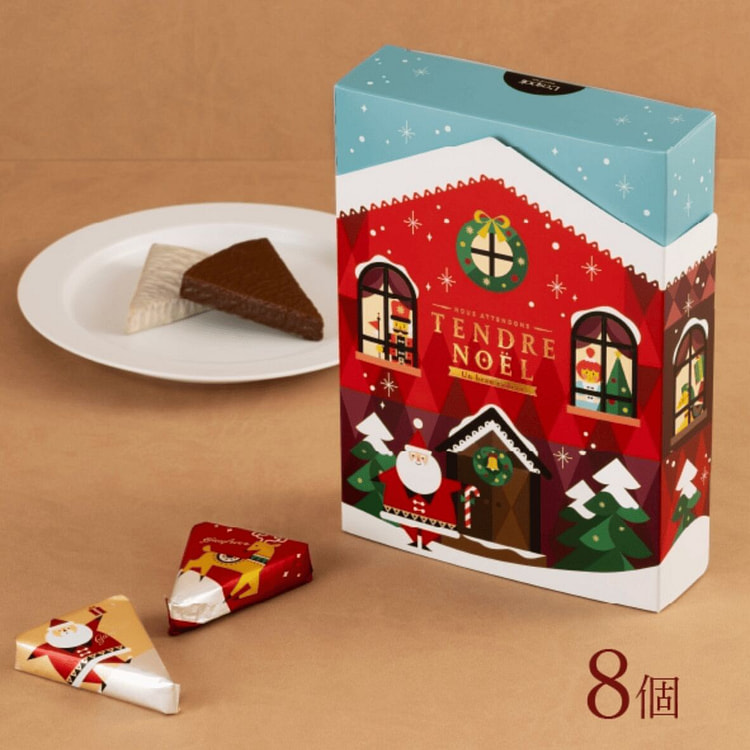 神户风月堂圣诞限定巧克力千层酥 8枚入 1 盒
