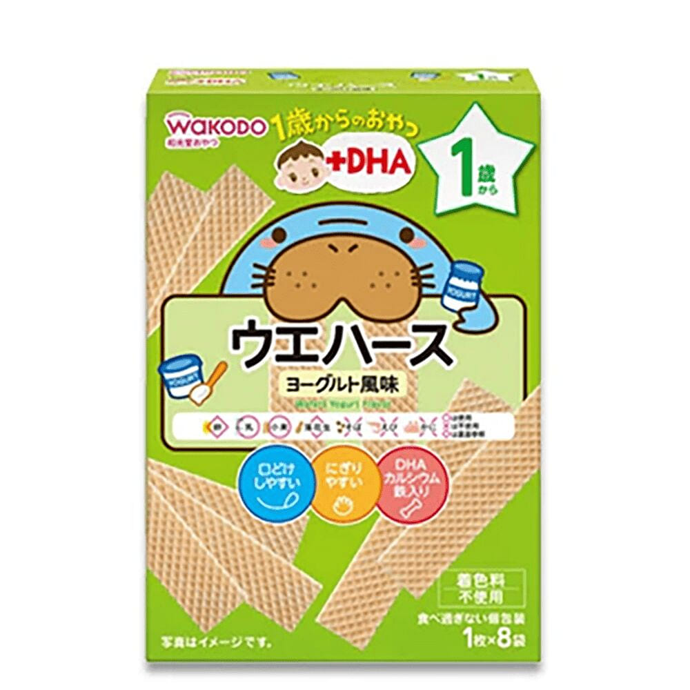 Wakodo Yogurt Wafer Biscuits 1Yo+ 8 Bags 8 count