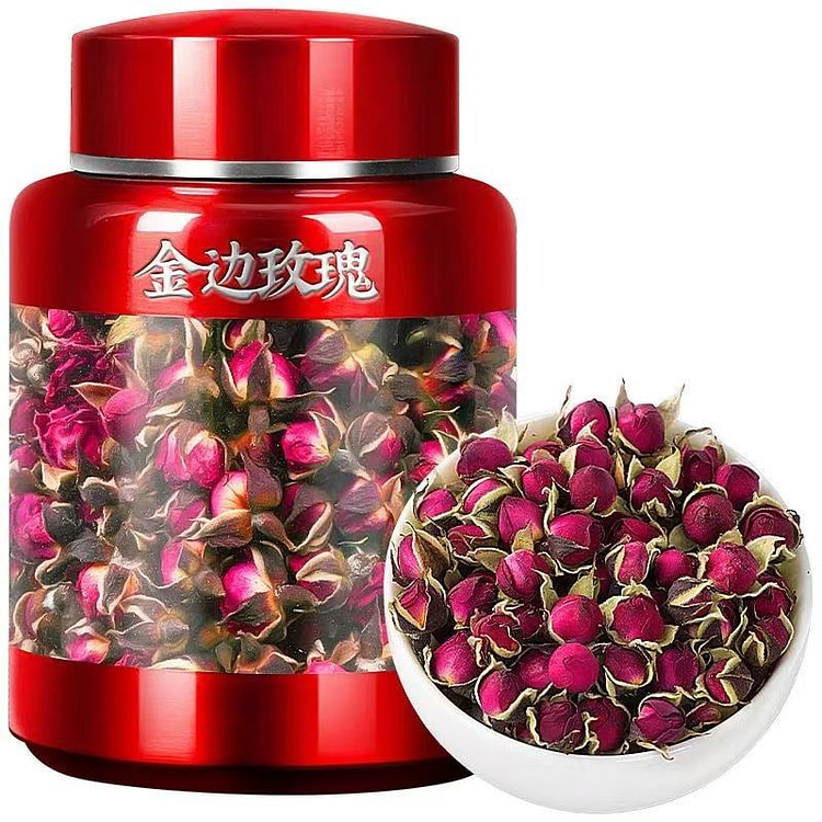 云南墨红野生玫瑰花茶冻干花泡重瓣玫瑰养生茶125g