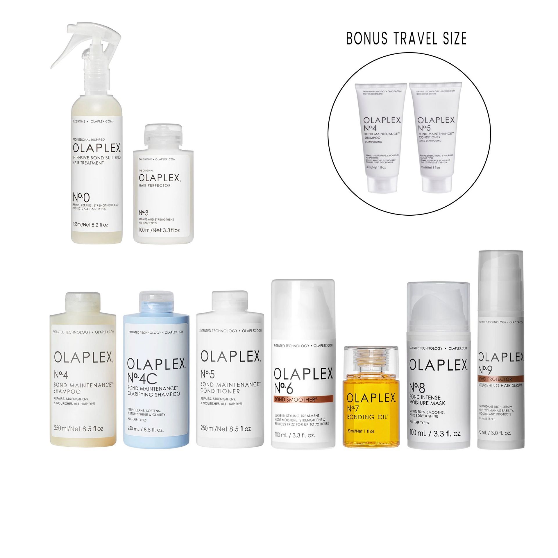 Get Olaplex No.0,3,4,4C,5,6,7,8,9 Bonus Bundle Set Delivered 