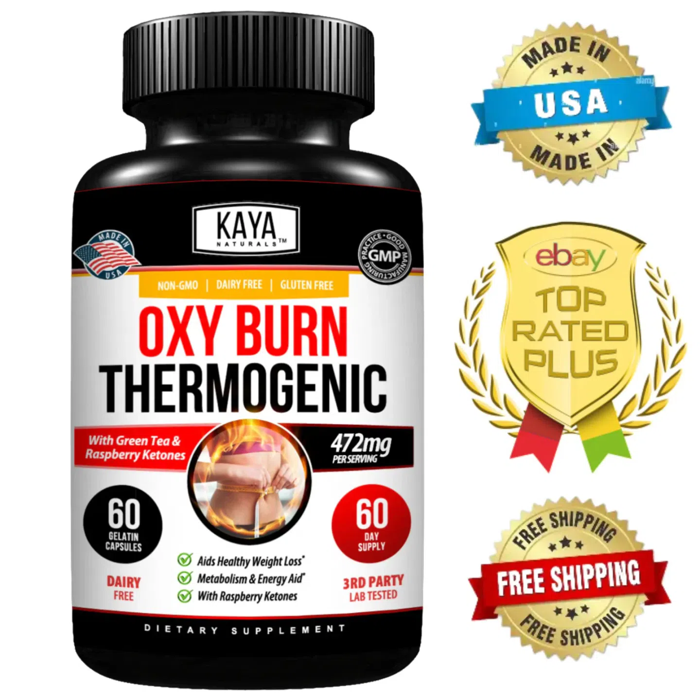 Premium OXY Burn Thermogenic 471mg Appetite Conto 1 can