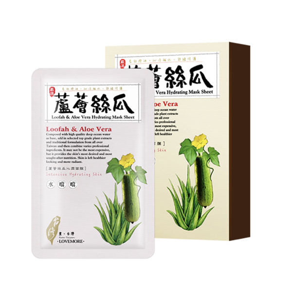 台湾【爱恋膜法】丰台湾芦荟丝瓜面膜 5入 140 克