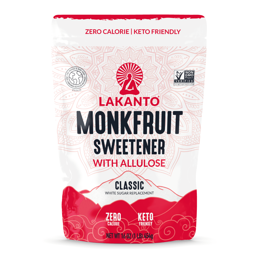 Lakanto Classic Monk Fruit Sweetener with Allulose - White Sugar Substitute 16 oz