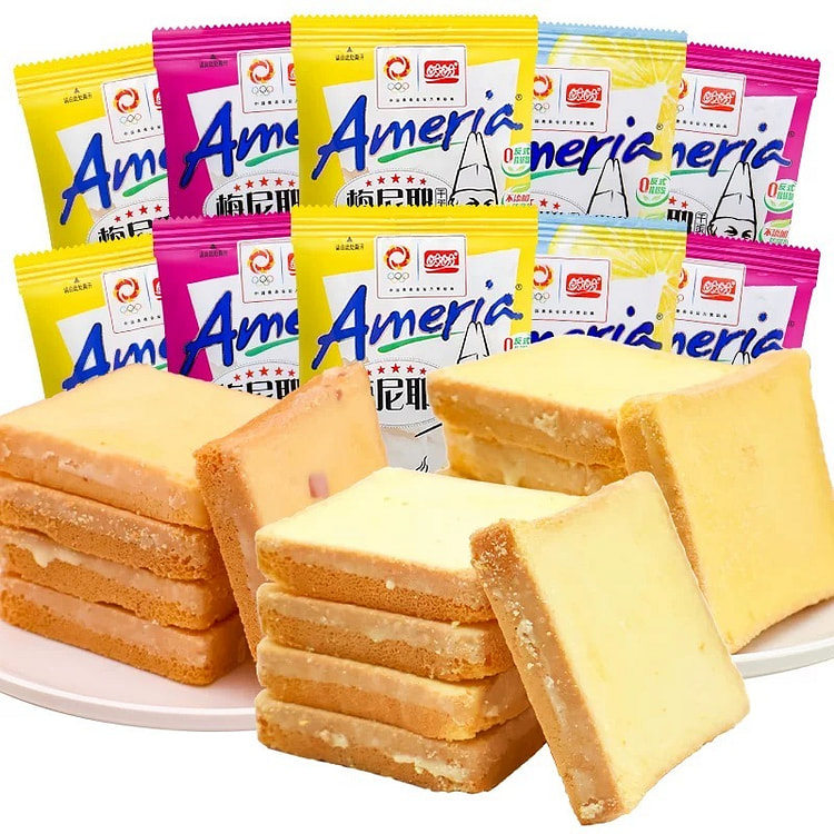 盼盼  梅尼耶干蛋糕饼干  混合味  10包 100 克