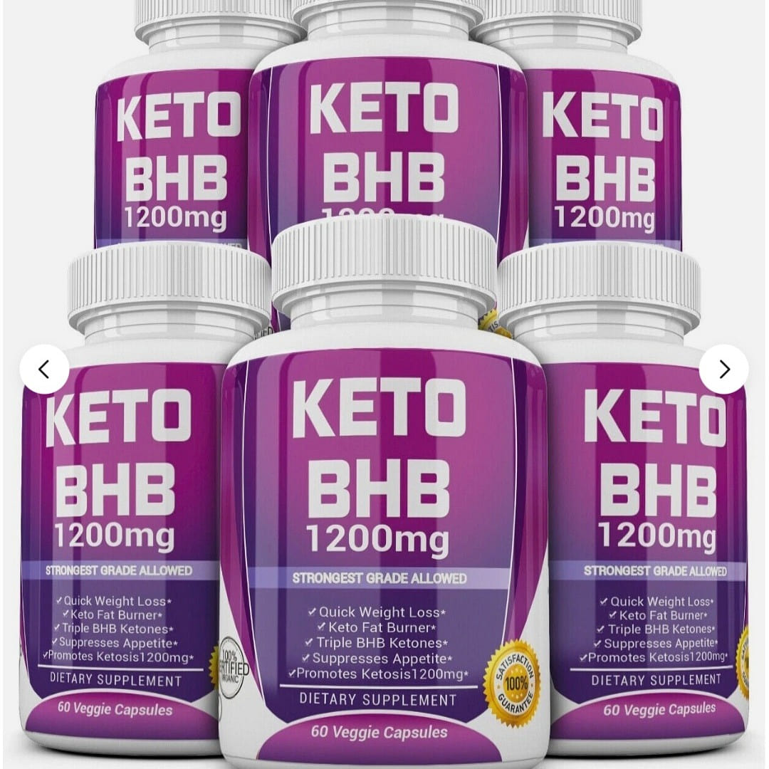 6 X KETO BHB 1200mg PURE Ketone FAT BURNER Weigh 6 bottle