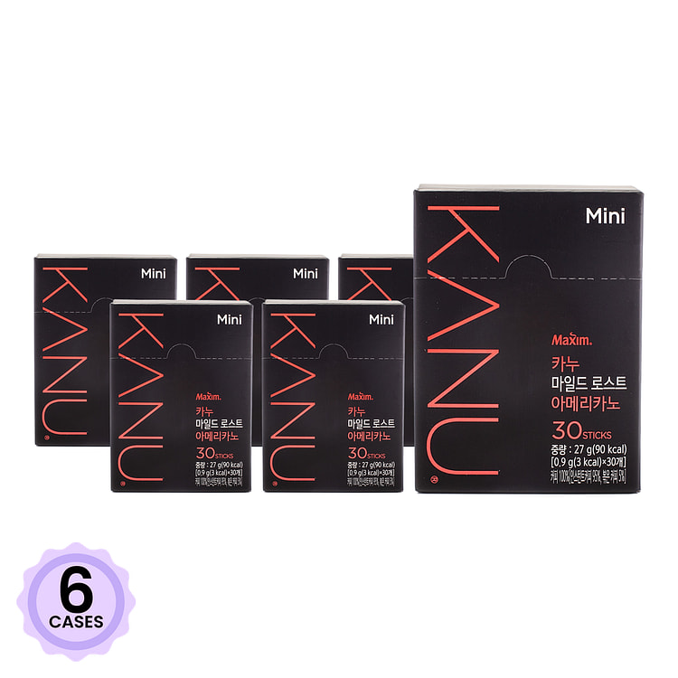 Maxim Kanu Instant Coffee Packets, Mild Roast 30ct 0.03 oz*30 pack*6 case