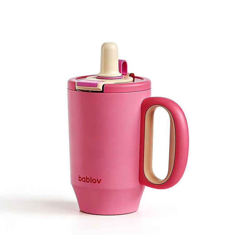 Bablov Stainless Steel Insulated Coffee Mug-Pink 680 ml