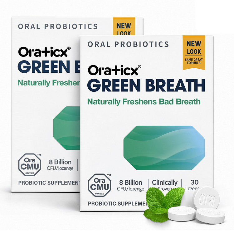 Oraticx Green Breath Oral Probiotics 2-Pack 30 count*2 pack
