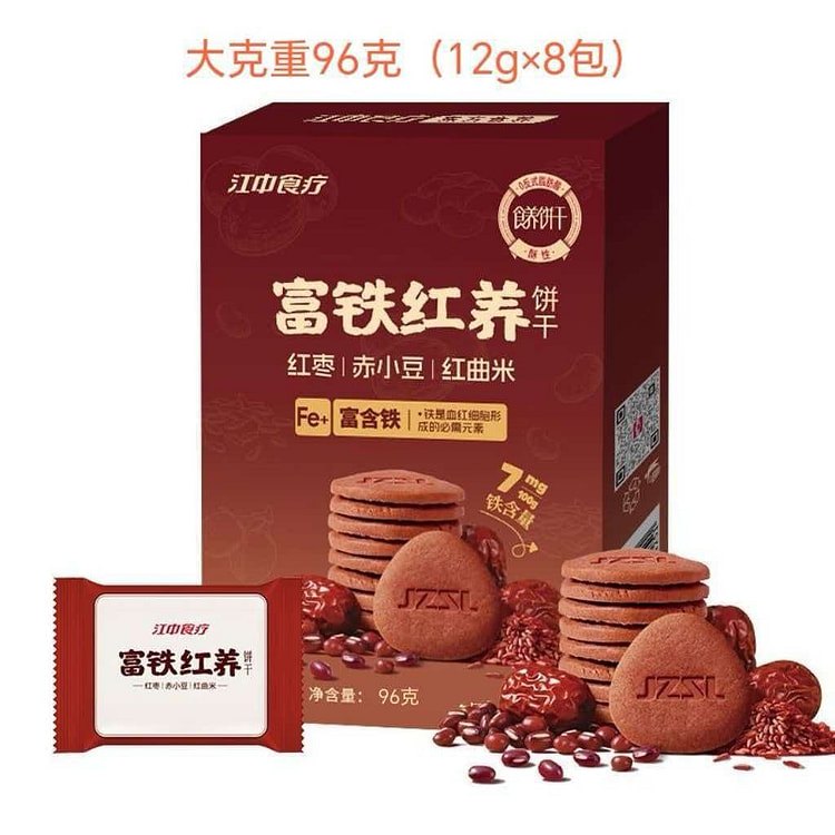 江中猴姑富铁红养酥性饼干96g女性滋补红枣食养早餐 96 克