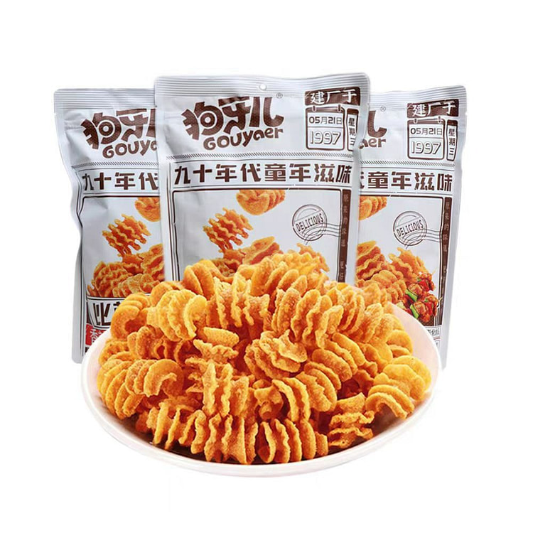 怀旧小零食  狗牙儿披萨卷烧烤味188g