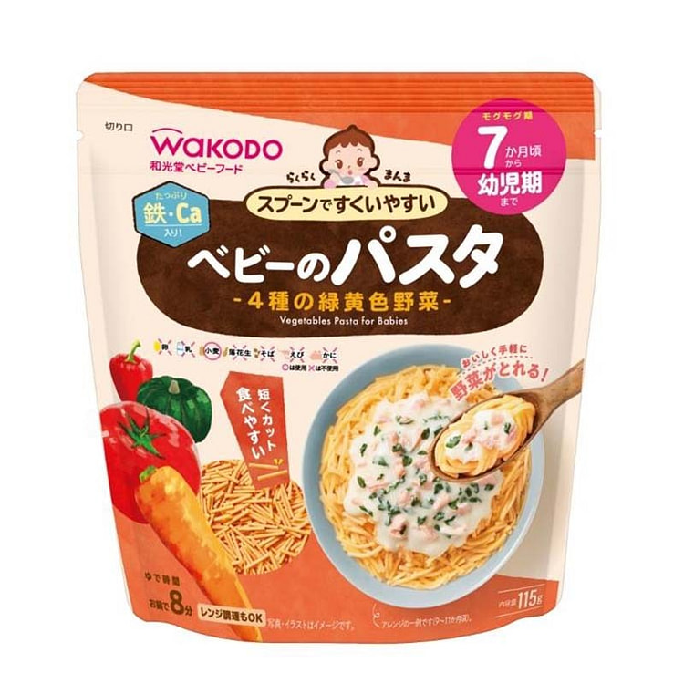 WAKODO 7月+辅食 无盐细碎意面 115g