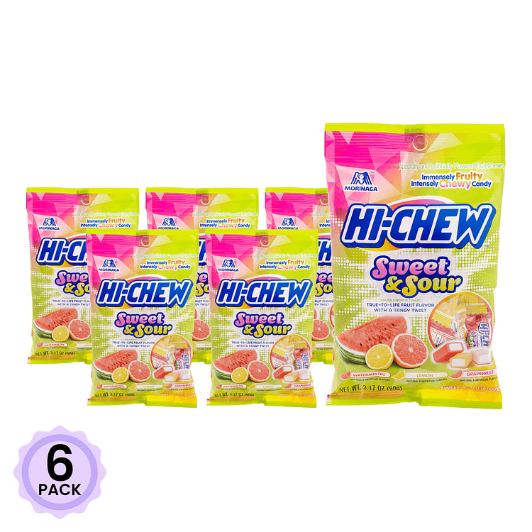 Hi-Chew Sweet&Sour Mix Bag 90 g*6 pack