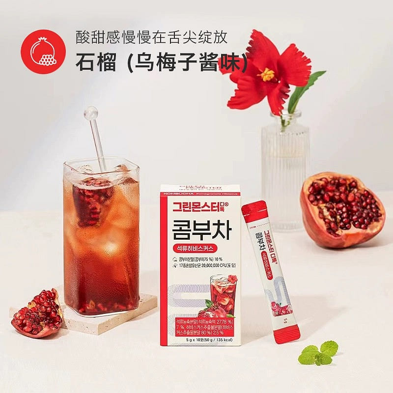 GREENMONSTER KombuchaSugar-Free Pomegranate Flavor 1 箱