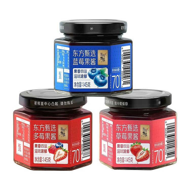 东方甄选果酱草莓蓝莓多莓味