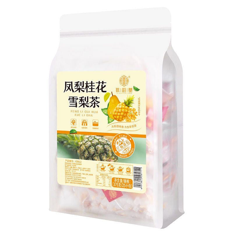 HMT Pineapple Osmanthus Flower Pear Tea 375g Fengli Guihua 25Bags 1 each
