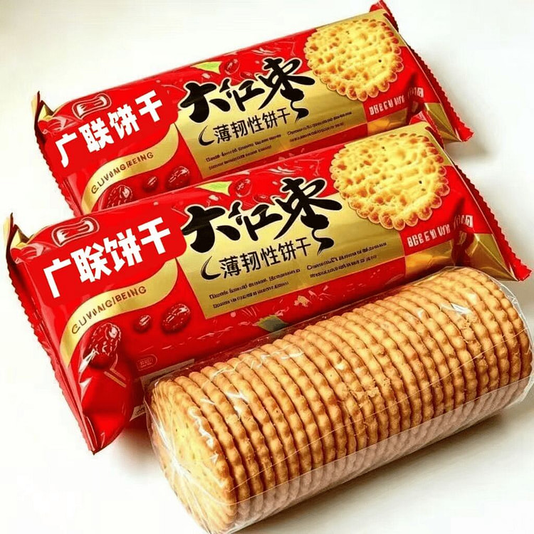 湖北特产老式红枣薄脆饼干105克*2袋 210 克