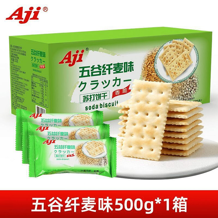 Aji Five-Grain Fiber Wheat Soda Crackers 500g 500 g