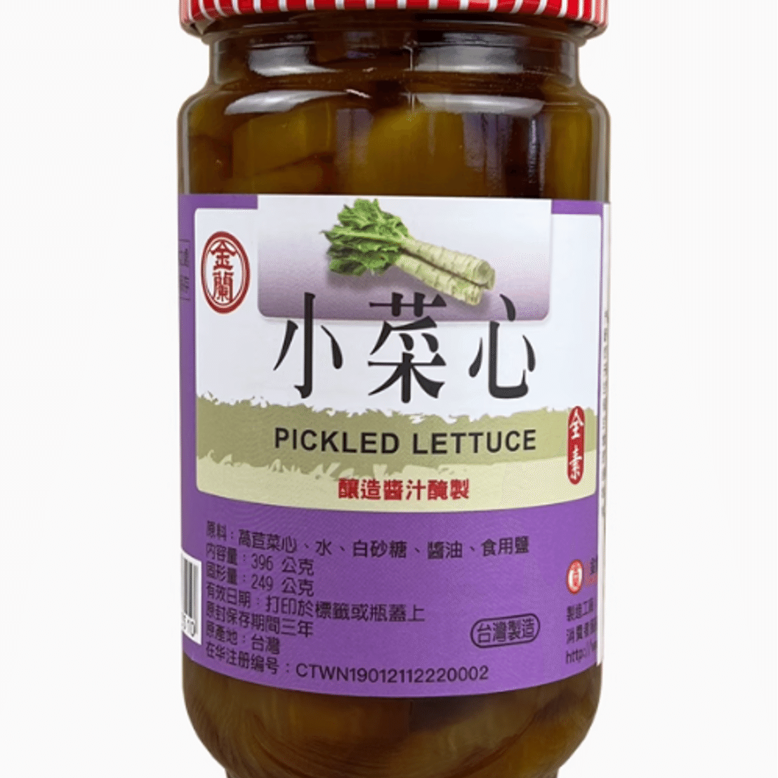 金兰小菜心396g/瓶装酱菜 1 份