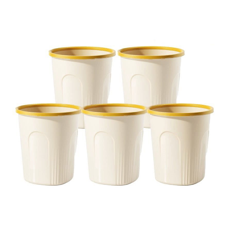 Trash Can, Wastebasket, Yellow, 4-Pack 1 each