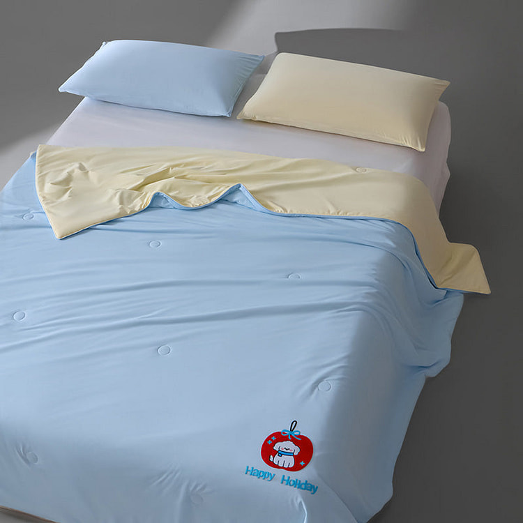 Sleepy Buddies Cooling Quilt Blue Maltese-Double 2000 g
