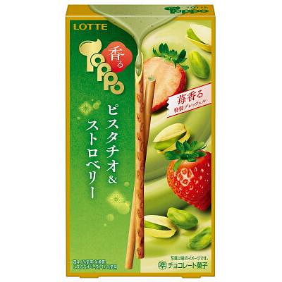 LOTTE Pistachio Strawberry Cookies 2 Packs 1 each