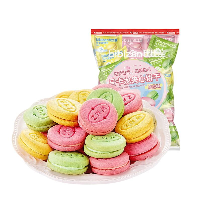 Macaron Sandwich Biscuits, Assorted Flavors 360 g