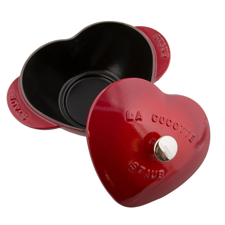 Staub Cast Iron 1.75-qt Heart Cocotte Cherry 1 each