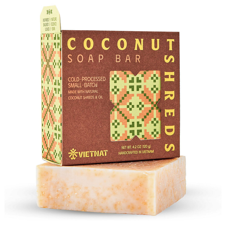VIETNAT Natural Soap Bar with Coconut Shreds 4.2 oz
