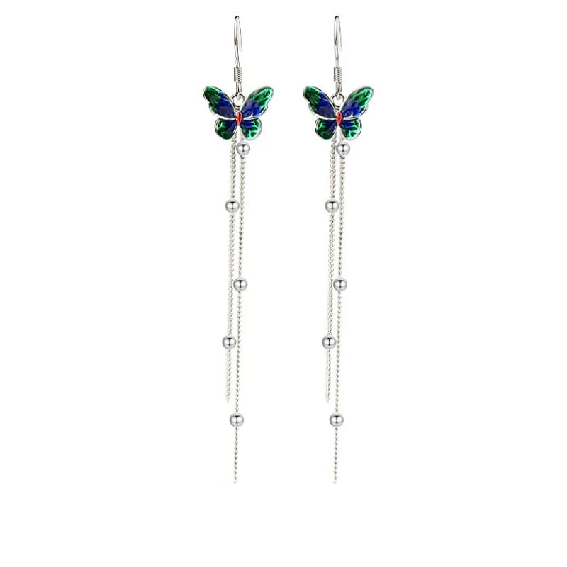 Butterfly Sterling Silver Earrings Dust 85*12mm 1 box
