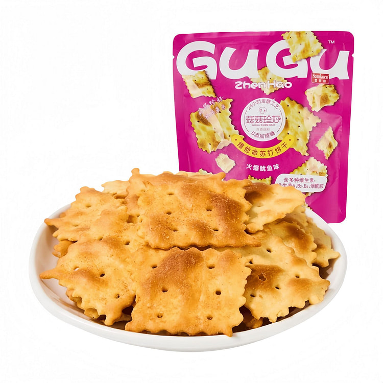 香美客 苏打饼干火爆鱿鱼味酥解馋 60g*3袋 180 克