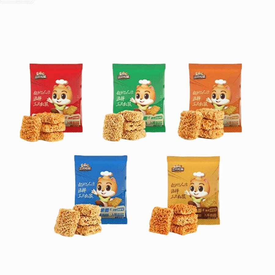Three Squirrels Crisp Noodles 18g*5 bags 90 g