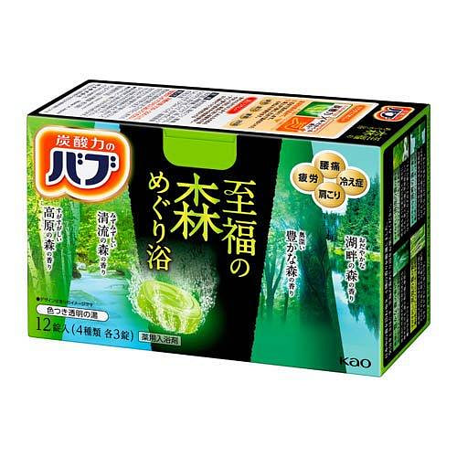 花王 碳酸 入浴剂 森林香 12枚 1 份